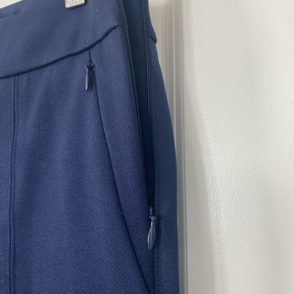 White House Black Market Dark Blue Utility Jacket with Gold Buttons with pants - Picture 4 of 7